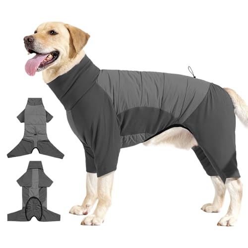 Ahuuen Hundekleidung für den Winter, Welpenkleidung für kaltes Wetter, mit Kragen, verstellbares Winter-Outfit für mittelgroße und große Hunde, Spaziergänge, Camping, Wandern Ahuuen Hundekleidung für den Winter, Welpenkleidung für kaltes Wetter, mit Kragen, verstellbares Winter-Outfit für mittelgroße und große Hunde, Spaziergänge, Camping, Wandern von Ahuuen