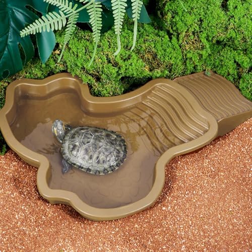 Ahuuen Schildkröten-Badebecken | Mit Rampe Und Sonnenplattform | Reptilien Badebeckenmit Rutsch-Rampe | Terrasse Aquariumdekor | Für Schildkröte Chamäleon Hamster Scorpion Gecko | 35x28.5x4.3cm Ahuuen Schildkröten-Badebecken | Mit Rampe Und Sonnenplattform | Reptilien Badebeckenmit Rutsch-Rampe | Terrasse Aquariumdekor | Für Schildkröte Chamäleon Hamster Scorpion Gecko | 35x28.5x4.3cm von Ahuuen