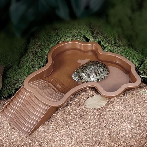 Ahuuen Schildkröten-Badebecken | Mit Rampe Und Sonnenplattform | Reptilien Badebeckenmit Rutsch-Rampe | Terrasse Aquariumdekor | Für Schildkröte Chamäleon Hamster Scorpion Gecko | 35x28.5x4.3cm Ahuuen Schildkröten-Badebecken | Mit Rampe Und Sonnenplattform | Reptilien Badebeckenmit Rutsch-Rampe | Terrasse Aquariumdekor | Für Schildkröte Chamäleon Hamster Scorpion Gecko | 35x28.5x4.3cm von Ahuuen