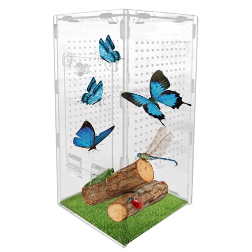 Ahuuen Spinnengehege, Acryl-Spinnengehege, Vogelspinnen-Gehege, belüfteter Reptilienkäfig zur Zucht, Beobachtung, , , Gecko, zum Beten von Schildkröten von Ahuuen