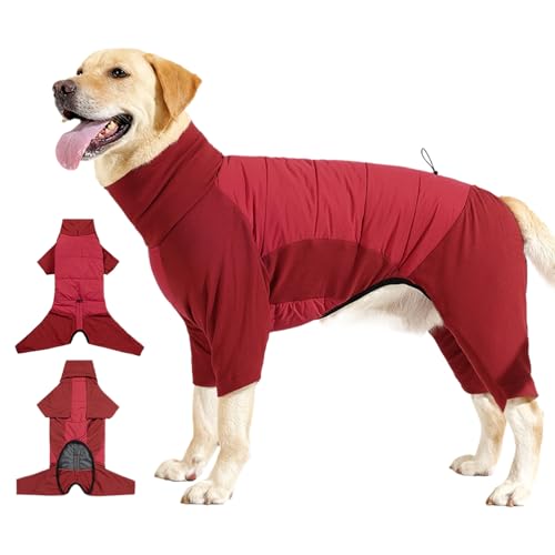 Ahuuen Winterkleidung für Hunde, hoher Kragen für kaltes Wetter, verstellbares Winter-Haustier-Outfit für mittelgroße und große Hunde, Spaziergänge, Camping, Wandern, Outdoor-Aktivitäten Ahuuen Winterkleidung für Hunde, hoher Kragen für kaltes Wetter, verstellbares Winter-Haustier-Outfit für mittelgroße und große Hunde, Spaziergänge, Camping, Wandern, Outdoor-Aktivitäten von Ahuuen