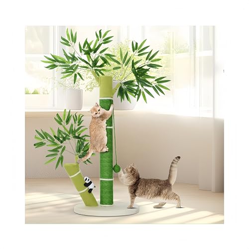 AiQInu Kratzbaum für große Katzen und Kätzchen, Sisal-Kratzbaum für Indoor-Katzen mit baumelndem Spielzeugball und süßem 3D-Panda, Erwachsenen-Kratzbaum mit Bambus-Form, 84 cm hoch AiQInu Kratzbaum für große Katzen und Kätzchen, Sisal-Kratzbaum für Indoor-Katzen mit baumelndem Spielzeugball und süßem 3D-Panda, Erwachsenen-Kratzbaum mit Bambus-Form, 84 cm hoch von AiQInu