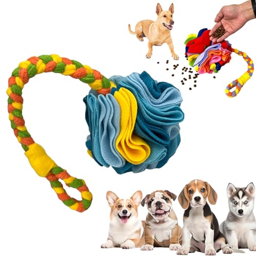 Schnüffelball Hund, Soft Interactive Foraging Toy, Für Nose Work Training Schnüffelball für Hunde, Slow Feeder Dispenser für Puppies & Small, Fun Enrichment Activity (XCH, 10CM) von AiQiMinHao