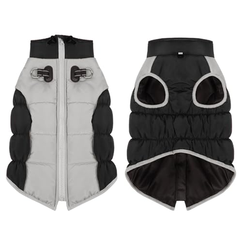 Aiboria Hundejacke Winterweste Hundemantel Jacken Hundepullover Haustier Skifahren Winddicht Wasserdicht Ärmellose Mit Brustgurt Gurt Schwarz 3XL Aiboria Hundejacke Winterweste Hundemantel Jacken Hundepullover Haustier Skifahren Winddicht Wasserdicht Ärmellose Mit Brustgurt Gurt Schwarz 3XL von Aiboria