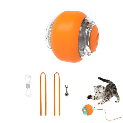 Aibyks Elektrischer Ball für Katzen, intelligentes Ball-Katzenspielzeug | Elektrisches, intelligentes Katzenspielzeug mit beweglichem Ball für den Innenbereich | Selbstrollendes von Aibyks