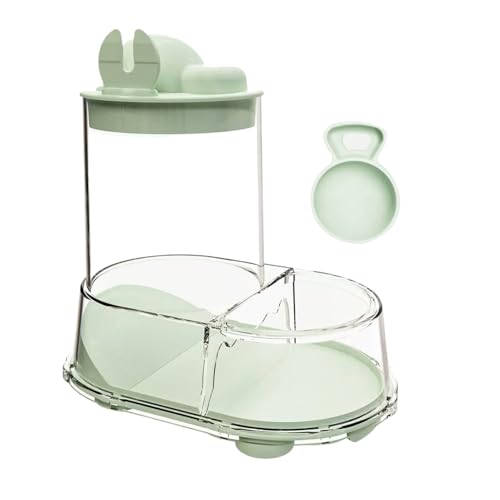 Aibyks Hamster Futter- Und Wassernapf | Automatischer Futterspender Für Kleintiere Mit Abnehmbarem Design | Transparenter Abnehmbarer Futterspender, Großvolumiger Trinkbehälter Mit Vorratsfunktion Für von Aibyks