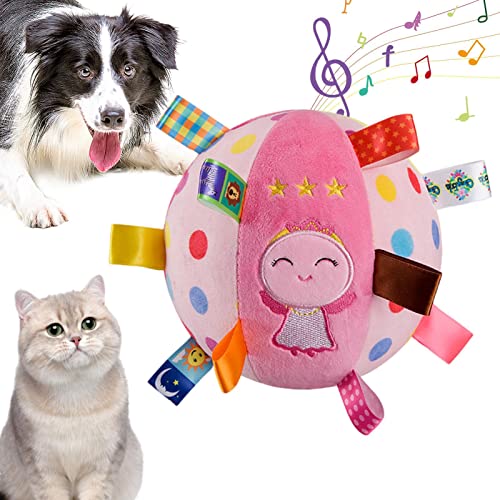 Aibyks Hundebälle | 6-Zoll-Plüschball-Hundekauspielzeug mit Glocke im Inneren - Interaktives Hundespielzeug für Tauziehen, Geburtstagsgeschenke für Welpen, Hundespielzeug, langlebige Hundebälle von Aibyks
