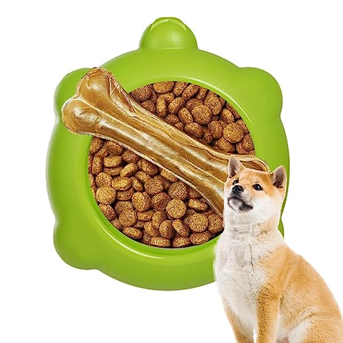 Aibyks Hundefutternäpfe,Leckmatte für Hunde und Katzen | Runde Futterplatte mit Futtermatte, Silikon-Leckkissen für Hunde, Trainingshilfen für die Verdauung von Welpen von Aibyks