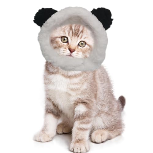 Aibyks Hundemütze | Bärenmütze für Haustierkatzenkostüm | Verstellbare braune lustige Katzenbärenmütze für mittelgroße Hunde, kleine Welpen, Haustiere, Katzen von Aibyks