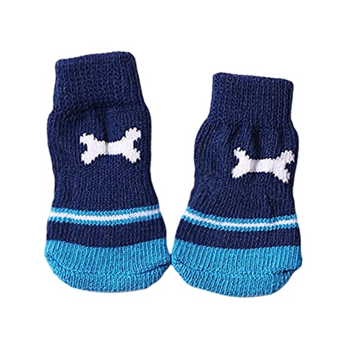 Aibyks Hundesocken - Anti-Rutsch-Socken mit doppelten Seitengriffen für Traktionskontrolle für Hunde,2 Paar Pfotenschutzsocken für Haustiere auf Hartholzboden, Haustierbedarf für den Innenbereich von Aibyks