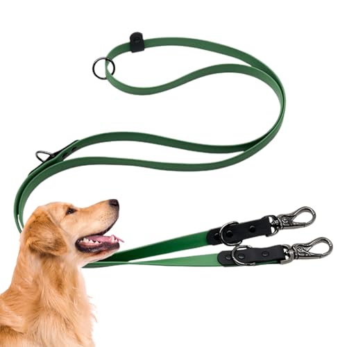 Aibyks Hundetrainingsleine,Wasserdichtes PVC-Traktionsseil - Laufleine mit 2 Metallschnallen, schützendes PVC-Hundebindekabel für mittelgroße und große Hunde beim Wandern und Camping von Aibyks