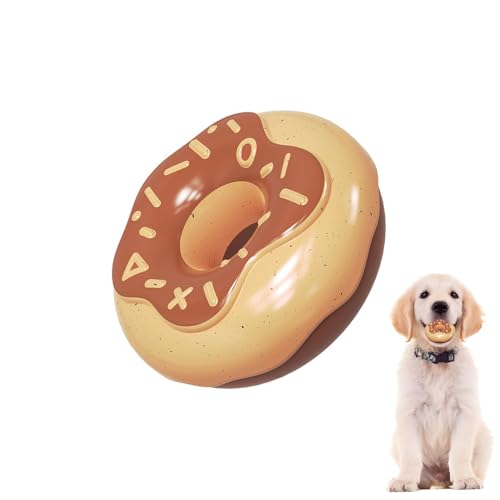 Aibyks Kauspielzeug zum Zahnen, Donut-Hundespielzeug, Quietschendes Kauspielzeug in Donutform, Langlebiges Zahnreinigungs- und Trainingsspielzeug für kleine, mittelgroße Hunde und Haustiere von Aibyks