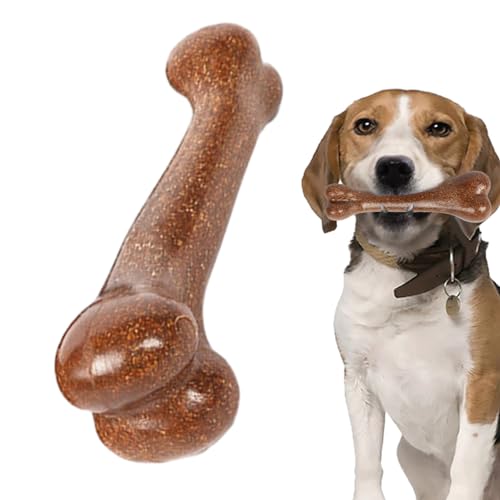 Aibyks Langlebiges Kauspielzeug für Hunde, Kauspielzeug für Hunde - Langlebiges, zahnendes Hundeknochenspielzeug - Hundeknochen mit Rindfleischgeschmack, natürlicher Kausnack für Welpen, langlebiges von Aibyks