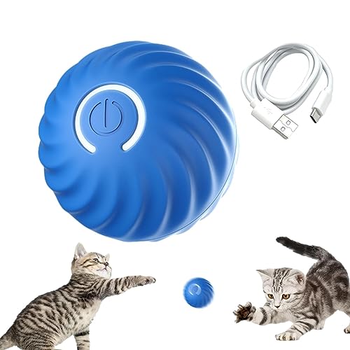 Aibyks Smart Ball Katzenspielzeug - Intelligenter, Sich selbst bewegender Ball mit Langer Akkulaufzeit und 2 Modi - Langlebiger rollender Ball, wiederaufladbares interaktives Katzenspielzeug von Aibyks