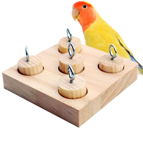 Aibyks Spielzeug für Vögel, Papageienspielzeug,Cockatiel Kautkauen Peg Toy | Lovebird -Spielgerät zur Metallstimulation, Shot -Puzzle -Training -Kauwerkzeuge von Aibyks