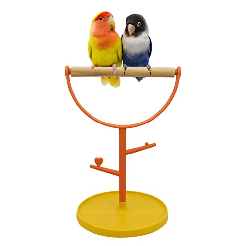 Aibyks Vogel Stehbarsch,Barschhalter Sittiche Vogelkäfig - Tragbare Tischplatte aus Holz für Sittiche, Papageien, Nymphensittiche von Aibyks