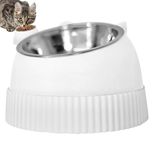 Erhöhte Futternäpfe für Katzen | Schnurrhaarfreundliche, um 15 Grad neigbare, erhöhte Katzenfutternäpfe für Futter - Wide Shallow Cat Bowl-Raised Cat Food Bowl, Food & Water Flat Cat Dish Aibyks von Aibyks
