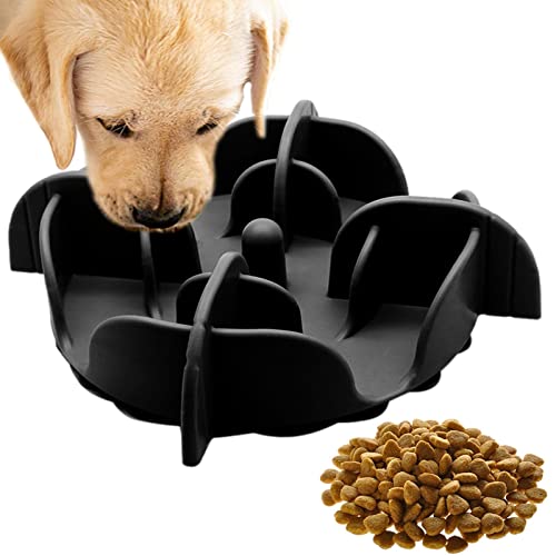Hund-Puzzle-Schüssel - Langsamer Futternapf aus Silikon für große Rassen | Anti-Schlucken, gesunde Ernährung, erhöhter Hundenapf, Rutschfester Futternapf, langsam fressender Hundenapf für Aibyks von Aibyks