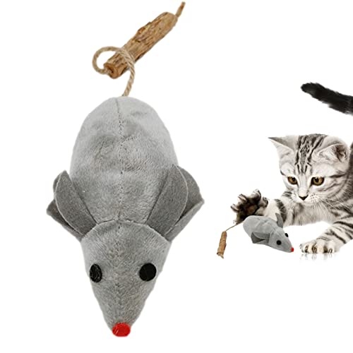 Katzenkauspielzeug - Interaktives Katzenspielzeug Maus | Cartoon Maus Katze Katzenminze Spielzeug Mit Langem Schwanz | Interaktives Katzen-Maus-Spielzeug Für Indoor-Katzen Kitten Interactive Play von Aibyks