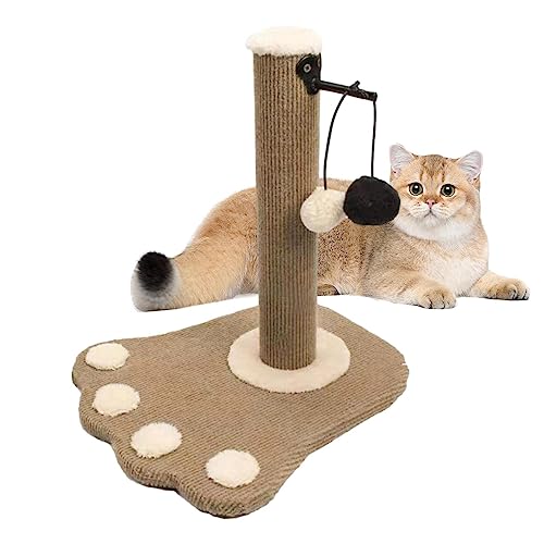 Katzenkratzturm - Hängende Sisalspielzeuge Interaktiver Kratzbaum für Hauskatzen | Katzenmöbel und Spielzeug, Kratzbaum für Katzen im Innenbereich, Katzenbaum-Erlebnis Aibyks von Aibyks
