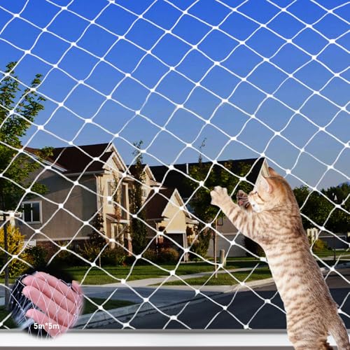 Aicharynic Katzennetz für Balkon, 5 x 5 m Katzenschutznetz Balkonnetz für Katzen 2.5×2.5cm Maschengröße Katzennetz Balkon Ohne Bohren Katzennetz Fenster Geeignet für Balkone Treppen Fenster Terrassen Aicharynic Katzennetz für Balkon, 5 x 5 m Katzenschutznetz Balkonnetz für Katzen 2.5×2.5cm Maschengröße Katzennetz Balkon Ohne Bohren Katzennetz Fenster Geeignet für Balkone Treppen Fenster Terrassen von Aicharynic