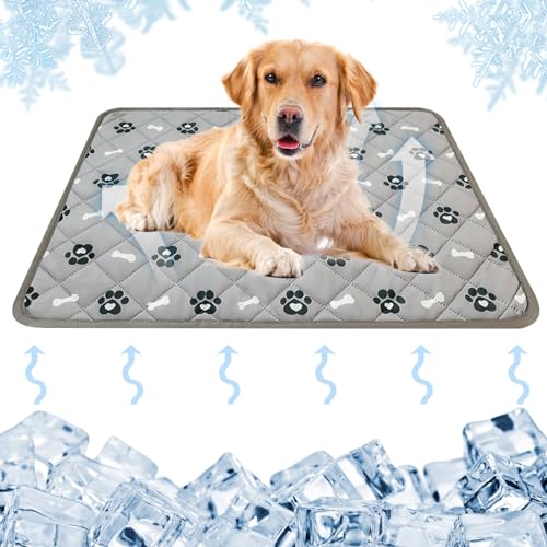 Kühlmatte für Hunde, 100x70cm Haustier Eismatte Selbstkühlende Matte Für Hunde Kühlmatte Hund Haustier Kuhlmatte Waschbar Hundematte Kühl Hundedecke Faltbar für Zuhause Unterwegs oder im Auto Kühlmatte für Hunde, 100x70cm Haustier Eismatte Selbstkühlende Matte Für Hunde Kühlmatte Hund Haustier Kuhlmatte Waschbar Hundematte Kühl Hundedecke Faltbar für Zuhause Unterwegs oder im Auto von Aicharynic