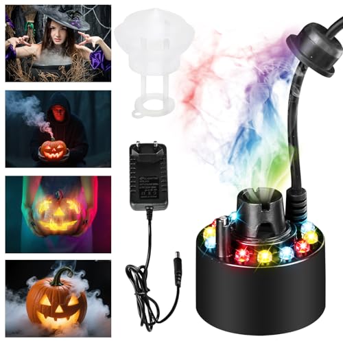 Ultraschall Nebler mit 12 LEDs: Fog Maker mit Weiße Abnehmbarem Spritzschutz, Nebelerzeuger Nebulizer Nebelgerät für Luftbefeuchtung, Dekorativ Nebler für Innenbrunnen, Festdekoration, Weihnachts Ultraschall Nebler mit 12 LEDs: Fog Maker mit Weiße Abnehmbarem Spritzschutz, Nebelerzeuger Nebulizer Nebelgerät für Luftbefeuchtung, Dekorativ Nebler für Innenbrunnen, Festdekoration, Weihnachts von Aicharynic