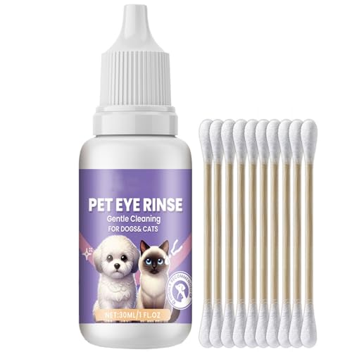 Aicocodida Augenspülung für Hunde und Katzen, sanfte Augenspülung, Behandlung von Augeninfektionen und Allergien, Tränenfleckenreiniger für Hunde, 30 ml Aicocodida Augenspülung für Hunde und Katzen, sanfte Augenspülung, Behandlung von Augeninfektionen und Allergien, Tränenfleckenreiniger für Hunde, 30 ml von Aicocodida