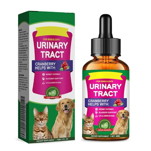 Behandlung von Harnwegsinfektionen für Hunde und Katzen, natürliches Cranberry-Ergänzungsmittel gegen Harnwegsinfektionen, Unterstützung von Nieren und Blase, 60 ml von Aicocodida