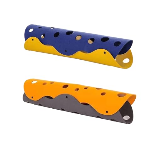 2 Stück Katzenspielzeug Katzentunnel, Abnehmbares Waschbares Faltbar Katzenspielzeug Hundespielzeug Spieltunnel für Kätzchen, Welpen, Kaninchen, kleine Hunde 9x2.2x0.3cm (J) von AidSci