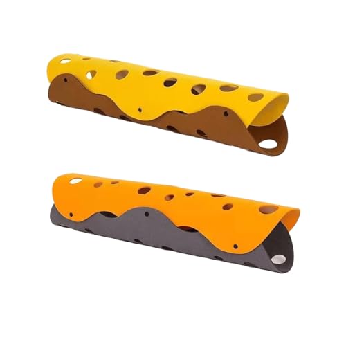 2 Stück Katzenspielzeug Katzentunnel, Abnehmbares Waschbares Faltbar Katzenspielzeug Hundespielzeug Spieltunnel für Kätzchen, Welpen, Kaninchen, kleine Hunde 9x2.2x0.3cm (K) von AidSci
