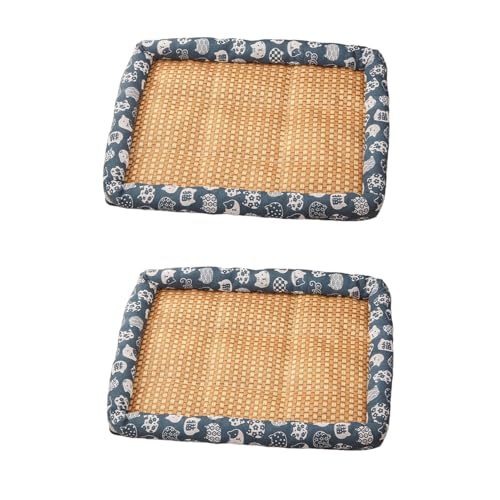2 Stück Kühlmatte für Hunde Hundebett, Waschbare Hunde Kühlmatte Haustierkissen, Kühldecke Kühlkissen Sommer für Katzen Waschbar Haustiere, Rutschfeste Hundekühlmatte Haustierbett 50 x 40 x 6 cm -E von AidSci