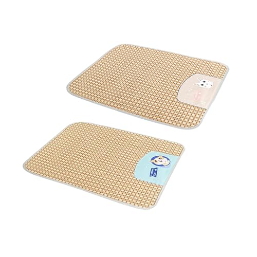 2 Stück Kühlmatte für Hunde Hundebett, Waschbare Hunde Kühlmatte Haustierkissen, Kühldecke Kühlkissen Sommer für Katzen Waschbar Haustiere, Rutschfeste Hundekühlmatte Haustierbett 70 x 60 cm (C) von AidSci
