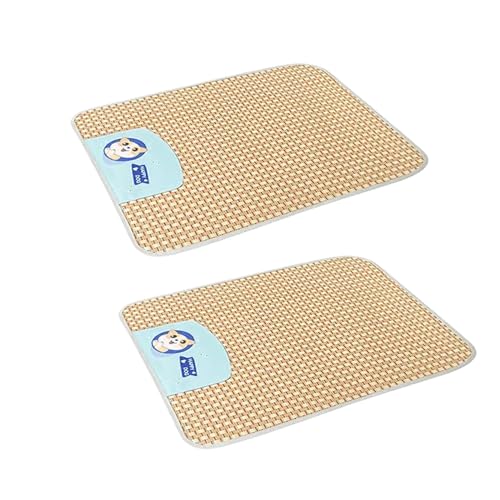 2 Stück Kühlmatte für Hunde Hundebett, Waschbare Hunde Kühlmatte Haustierkissen, Kühldecke Kühlkissen Sommer für Katzen Waschbar Haustiere, Rutschfeste Hundekühlmatte Haustierbett 90 x 70 cm (A) von AidSci