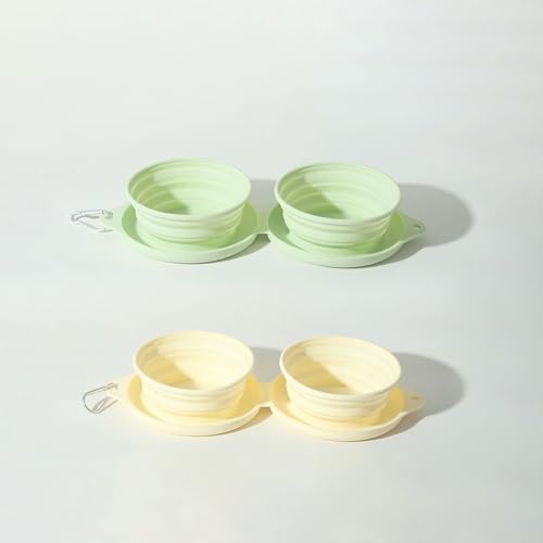 2er Set Hundenäpfe Faltbare Feuerschale für Futter und Wasser, Integrierter Doppel Reisenapf ohne Plastikrand Haustierfutter Schüssel Tragbare hundenapf für Wandern Camping (A) 2er Set Hundenäpfe Faltbare Feuerschale für Futter und Wasser, Integrierter Doppel Reisenapf ohne Plastikrand Haustierfutter Schüssel Tragbare hundenapf für Wandern Camping (A) von AidSci