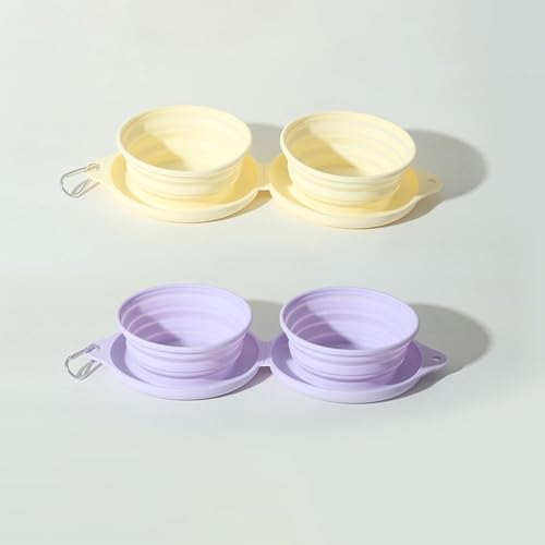 2er Set Hundenäpfe Faltbare Feuerschale für Futter und Wasser, Integrierter Doppel Reisenapf ohne Plastikrand Haustierfutter Schüssel Tragbare hundenapf für Wandern Camping (B) 2er Set Hundenäpfe Faltbare Feuerschale für Futter und Wasser, Integrierter Doppel Reisenapf ohne Plastikrand Haustierfutter Schüssel Tragbare hundenapf für Wandern Camping (B) von AidSci
