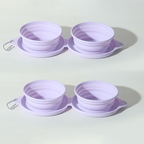 2er Set Hundenäpfe Faltbare Feuerschale für Futter und Wasser, Integrierter Doppel Reisenapf ohne Plastikrand Haustierfutter Schüssel Tragbare hundenapf für Wandern Camping (E) 2er Set Hundenäpfe Faltbare Feuerschale für Futter und Wasser, Integrierter Doppel Reisenapf ohne Plastikrand Haustierfutter Schüssel Tragbare hundenapf für Wandern Camping (E) von AidSci