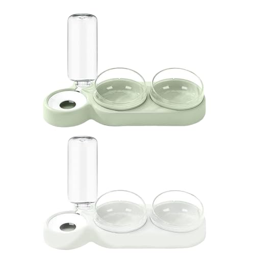 3-in-1 Katze Futternapf und Wassernapf Set, 3er Set Katzennapf Doppel-Katzennäpfe mit Wasserspender für Haustiere, Futternapf und Wassernapf für Katzen und Kleine Hunde - 2 Set (A) 3-in-1 Katze Futternapf und Wassernapf Set, 3er Set Katzennapf Doppel-Katzennäpfe mit Wasserspender für Haustiere, Futternapf und Wassernapf für Katzen und Kleine Hunde - 2 Set (A) von AidSci