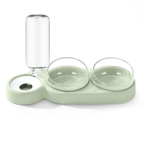 3-in-1 Katze Futternapf und Wassernapf Set, 4er Set Katzennapf Doppel-Katzennäpfe mit Wasserspender für Haustiere, 15° geneigte Katzenfutter und Wassernapf für Katzen und Kleine Hunde (A) von AidSci