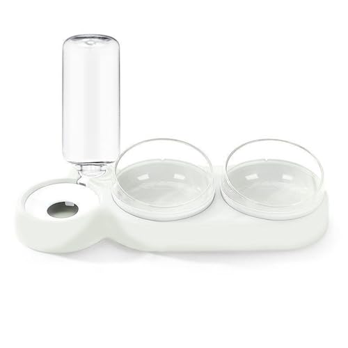 3-in-1 Katze Futternapf und Wassernapf Set, 4er Set Katzennapf Doppel-Katzennäpfe mit Wasserspender für Haustiere, 15° geneigte Katzenfutter und Wassernapf für Katzen und Kleine Hunde (B) von AidSci