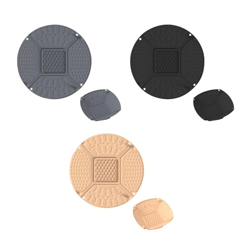 3er Set Silikon Schleckmatte für Katze [Upgrad Großer Saugnapf] Leckmatte Hunde Slow Feeder, Faltbare Innovative Hund Lick Mat Haustier Futtermatten für Hundeleckerli & Katzenfutter 22x22x1,8cm -A von AidSci