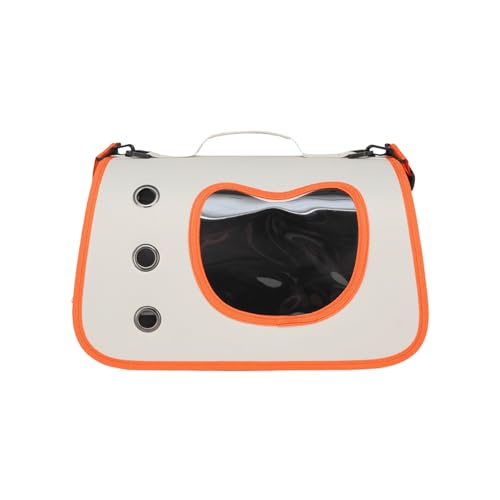Katzenboxe Flugzeugtauglich, wasserdichte Transportbox Katze mit transparentem Fenster, Faltbare Katzentasche Transporttasche mit Einstellbar Schultergurt katzenbox für Katzen Kleiner Hund Welpe (D) von AidSci