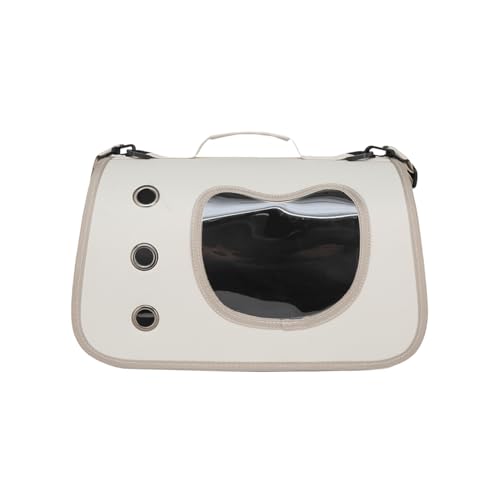 Katzenboxe Flugzeugtauglich, wasserdichte Transportbox Katze mit transparentem Fenster, Faltbare Katzentasche Transporttasche mit Einstellbar Schultergurt katzenbox für Katzen Kleiner Hund Welpe (E) von AidSci