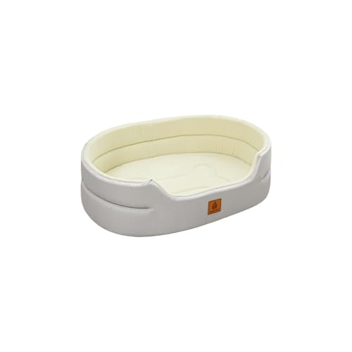 Orthopädisches Hundebett Katzen, 65x45x14cm, Memory Foam Hundekorb Hundekorb Mittelgroße Hunde, Inner Mat Dual Use, Waschbar Hundesofa Wasserdicht rutschfest Hundebetten, Hundecouch mit Hohem Rand (F) von AidSci
