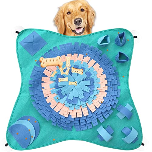 Schnüffelteppich für Hunde | 71 x 71CM Riechen Trainieren Gegen Langeweile Und Anregung Intelligenzspielzeug Futtermatte | Waschbar Anti Stress Trainingsmatte für Hunde - 5 Trainingselemente Schnüffelteppich für Hunde | 71 x 71CM Riechen Trainieren Gegen Langeweile Und Anregung Intelligenzspielzeug Futtermatte | Waschbar Anti Stress Trainingsmatte für Hunde - 5 Trainingselemente von AidSci