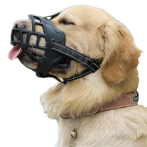 AidShunn Hundemaulkorb, weicher Gummi, sicherer Korb, atmungsaktive Maulkörbe, verstellbare Gurte für kleine, mittlere, große Hunde ermöglichen Trinken und Schlagen, Mundbedeckung (L, Schwarz) AidShunn Hundemaulkorb, weicher Gummi, sicherer Korb, atmungsaktive Maulkörbe, verstellbare Gurte für kleine, mittlere, große Hunde ermöglichen Trinken und Schlagen, Mundbedeckung (L, Schwarz) von AidShunn