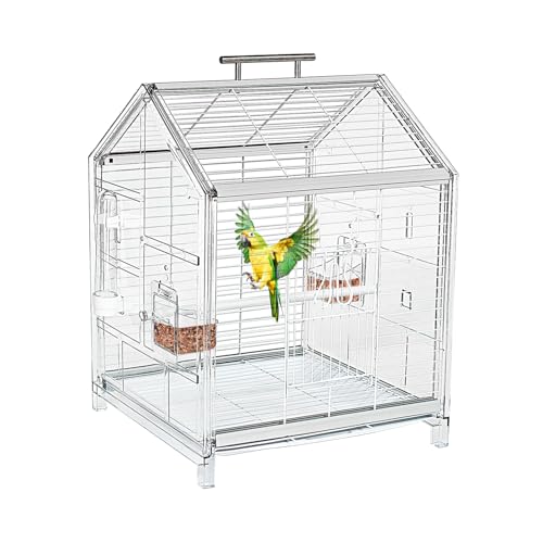 Bried cage AideeGrowth 20.5 inch Kleiner Vogelkäfig, Papageienkäfig, tragbarer Vogelträger, Reiseträger Käfig für zu Hause, Ausflug, Haustier Klinik, vorübergehende Platzierung von AideeGrowth