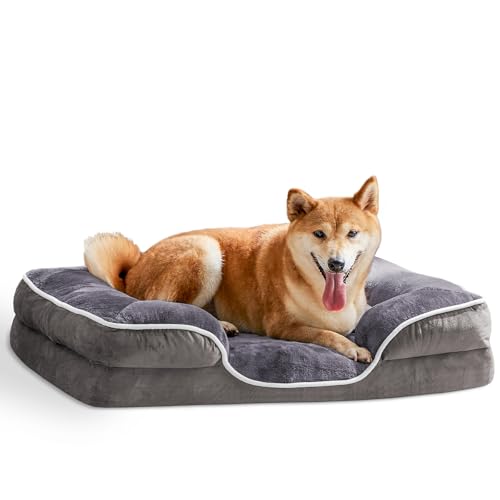 Orthopädisches Hundebett für mittelgroße Hunde, wasserdichtes Haustierbett aus Memory-Schaum mit Seiten, waschbarer, abnehmbarer Bezug, rutschfester Boden, Eierkisten-Schaumstoff-Couch für Orthopädisches Hundebett für mittelgroße Hunde, wasserdichtes Haustierbett aus Memory-Schaum mit Seiten, waschbarer, abnehmbarer Bezug, rutschfester Boden, Eierkisten-Schaumstoff-Couch für von Aidoly