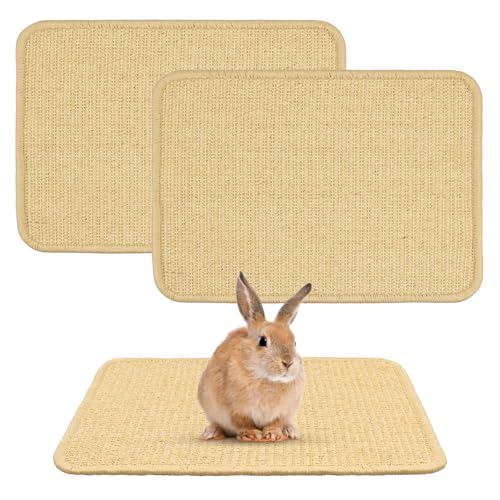 Aifong Kratzmatte für Kaninchen, 40,6 x 30,5 cm, natürliche Hasenkratzpads, Krallen und Zahnpflegematten, für Haustierkäfig, Kauen, Bettwäsche, Beißen, Schlafen, Nisten, 2 Stück Aifong Kratzmatte für Kaninchen, 40,6 x 30,5 cm, natürliche Hasenkratzpads, Krallen und Zahnpflegematten, für Haustierkäfig, Kauen, Bettwäsche, Beißen, Schlafen, Nisten, 2 Stück von Aifong