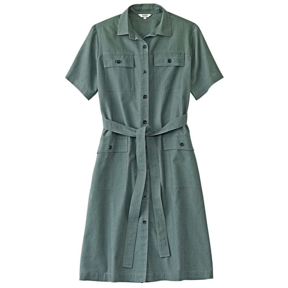 Aigle Blusenkleid WS22DR06 vert gris, Gr. 48 Aigle Blusenkleid WS22DR06 vert gris, Gr. 48 von Aigle